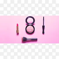 粉色化妆用具背景图