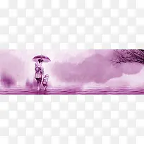 中国风母亲孩子背景