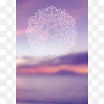 唯美欧式花纹底纹邀请函海报背景psd