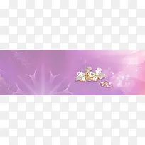 甜美韩式发卡首饰背景banner