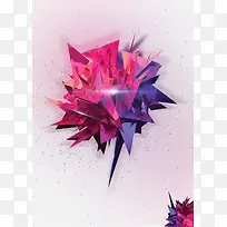 时尚彩色三角形折纸背景素材