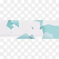 绿色立体几何漂浮banner
