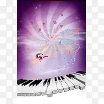 钢琴键海报背景素材