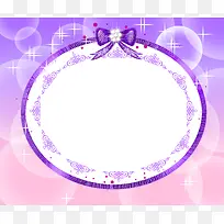 紫色蝴蝶结装饰边框背景