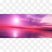风景天空紫云大海背景