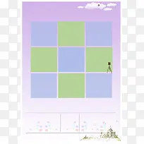 简约魔方格子淡紫色背景素材