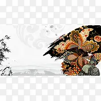 中国风刺绣延禧攻略电视海报