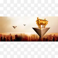 金融财经商务banner背景
