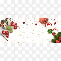 圣诞节礼物五彩小清新banner