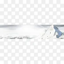 雪山冬季服装背景banner