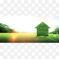 绿色环保阳光简约背景