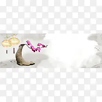水墨色禅意新中式家居灯饰banner