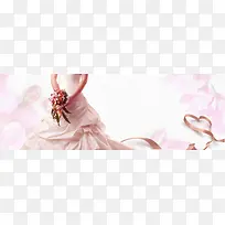 结婚季唯美浪漫清新粉色banner