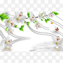 花卉电视墙背景素材