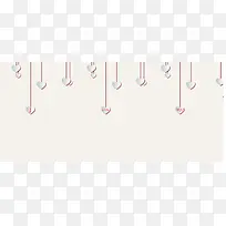 七夕情人节剪纸爱心柔和banner