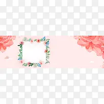 春季上新花瓣电商几何粉banner