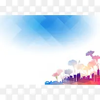 七彩渐变梦幻商务企业背景