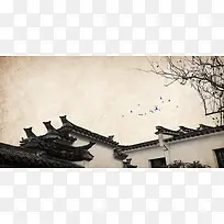 历史徽派建筑背景