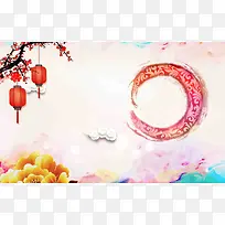 中国风升学宴背景展板背景模板