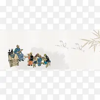 复古教师节文艺中国风棕色banner