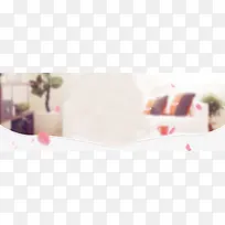 居家拖鞋淘宝唯美背景banner