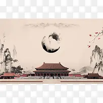 中国风传统建筑高清背景