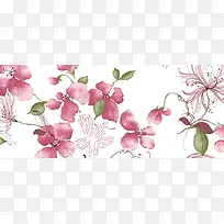 粉色水墨花朵纹理质感图