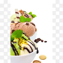 彩色冰淇淋夏日甜品活动海报