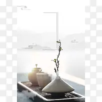 简约创意陶瓷广告海报背景素材