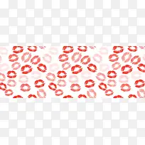 性感唇印纹理背景banner