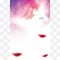 浪漫粉色渐变墨迹海报背景模板