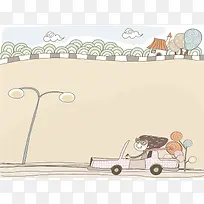 浪漫创意插画背景