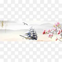 电视墙玄关中式背景素材