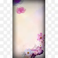 粉色纹理花瓣商业H5背景素材