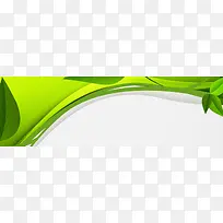 大气树叶绿色背景banner