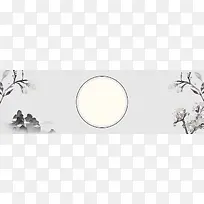 淡雅风格中国风banner海报背景