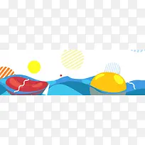 多彩泡泡夏季banner背景