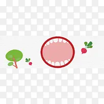 美食手绘卡通小吃banner
