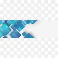 蓝色商务科技抽象几何背景banner