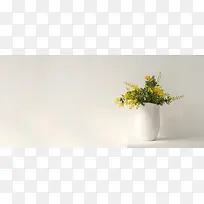 日系文艺清新淡色墙壁花瓶背景