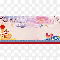 2017鸡年辞旧迎新宣传海报展板dm单页
