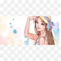 时尚花纹女孩