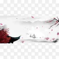 中国风水墨醉江南文化宣传背景