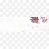 紫色手绘樱花背景