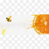 日系美食新鲜橙汁海报banner