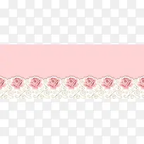 粉色卡通玫瑰花纹立体层叠背景