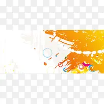 黄色墨迹banner背景