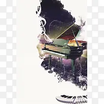 钢琴音乐会宣传海报背景素材