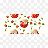 精美草莓果酱背景