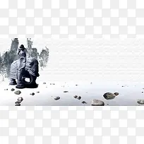 网页廉政公益七一海报背景